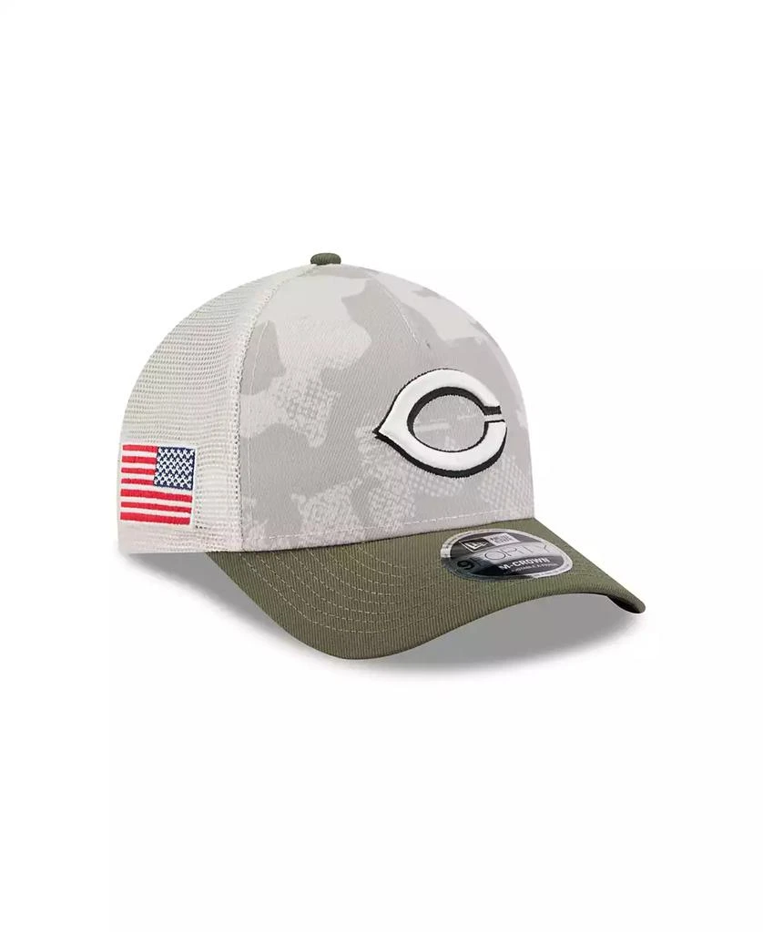New Era Men's Light Beige/Olive Cincinnati Reds 2025 Armed Forces Day 9FORTY M-Crown A-Frame Adjustable Hat 2