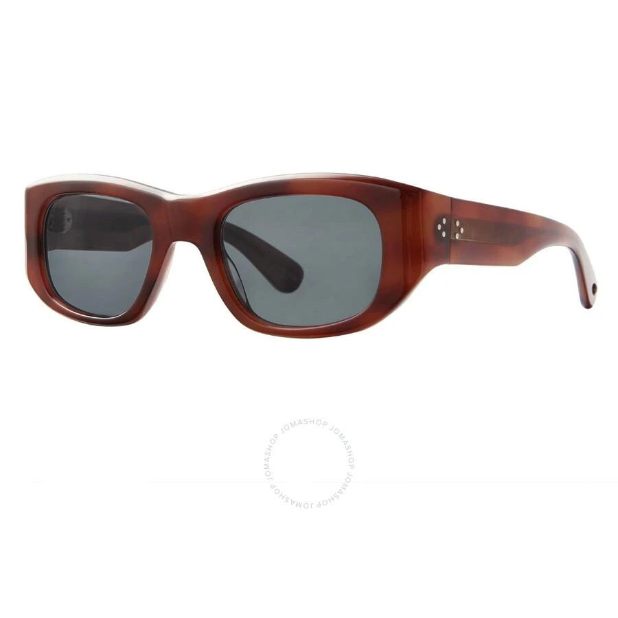 GARRETT LEIGHT LAGUNA SUN Blue Smoke Rectangular Sunglasses 2140 VINBRT/BS 50 2