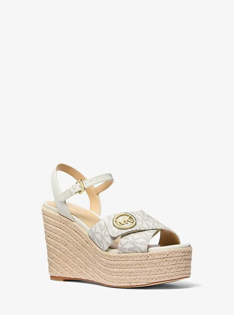 Michael Kors Hannah Signature Logo Wedge Sandal