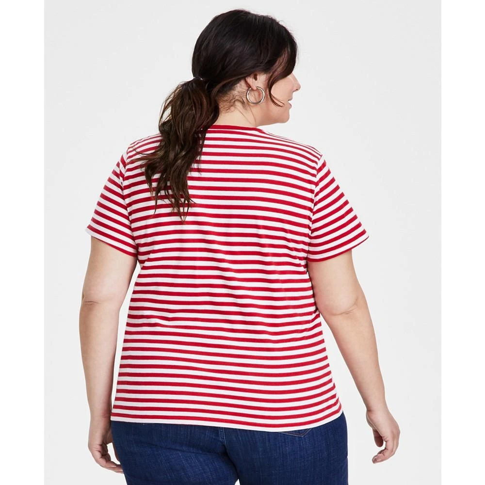 Levi's Trendy Plus Size Perfect Sandy Striped T-Shirt 2