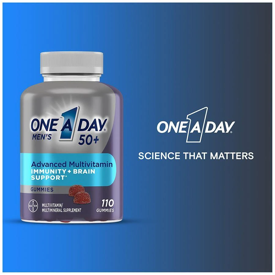 One A Day 50+ Vitamins for Men Gummies for Immune Support Strawberry 10
