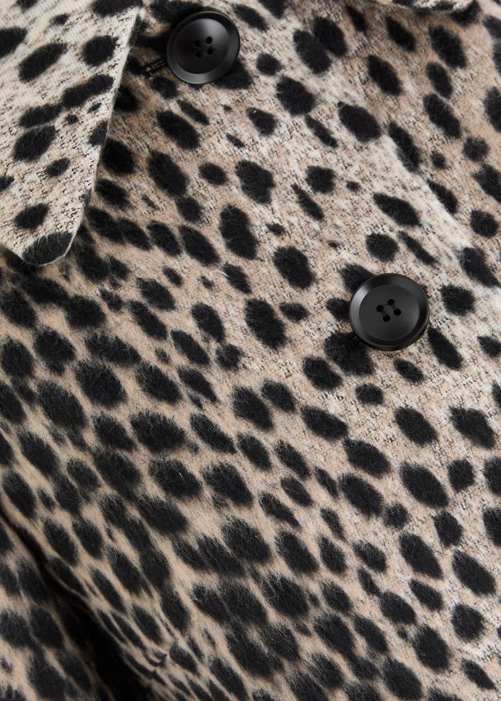Rixo Tommie leopard-intarsia brushed-knit jacket 5