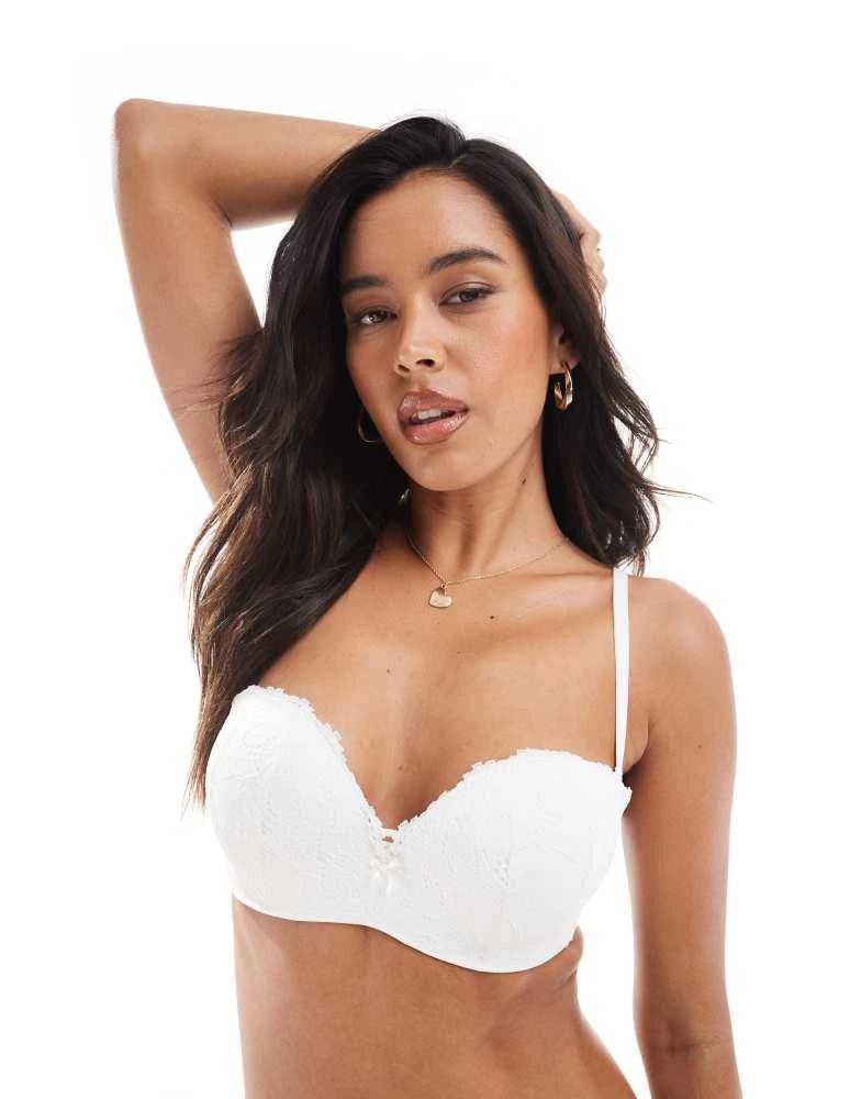 Cotton:On Cotton:On Everyday lace strapless push up 2 bra in white 4