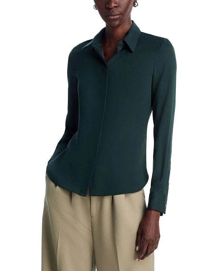 Theory Classic Fitted Silk Shirt