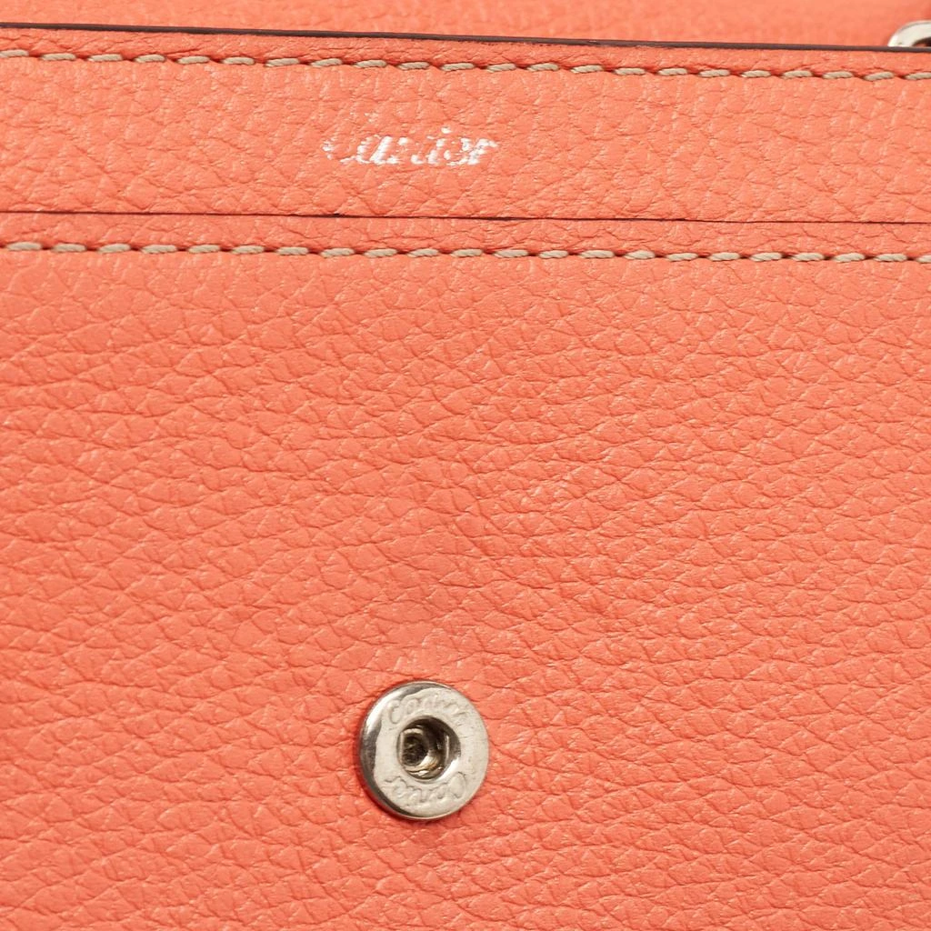 Cartier Cartier Coral Orange Leather C De Cartier Wallet 8