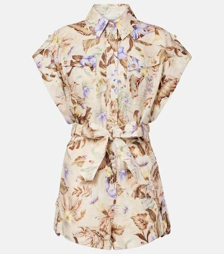 Zimmermann Floral linen romper 1