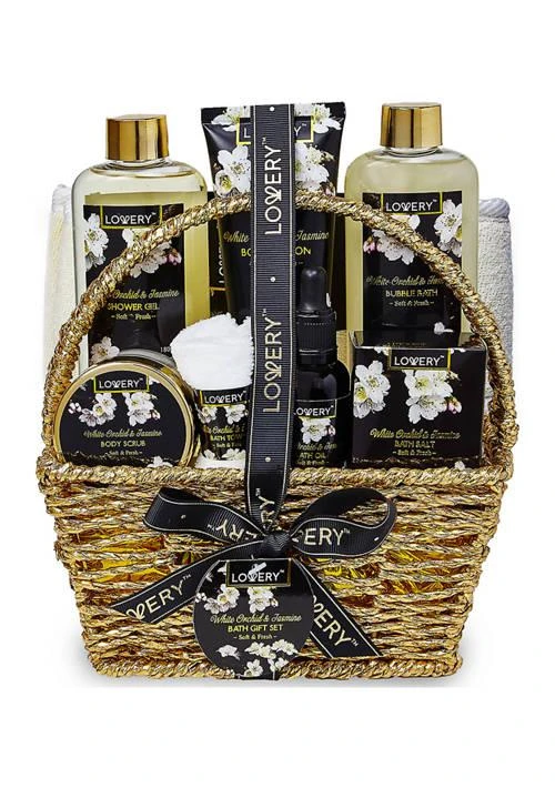 Lovery Lovery Bath & Body Gift - Orchid & Jasmine - Body Scrubs, Lotions & More - 9pc