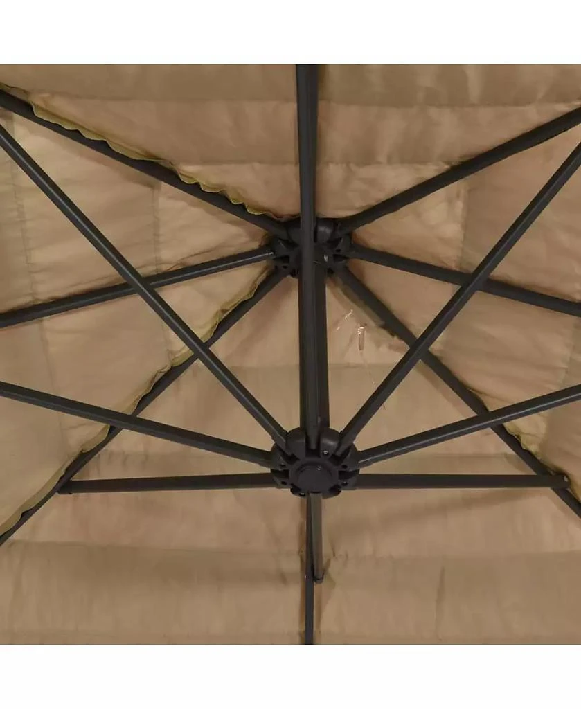 vidaXL Garden Parasol Brown Material: 100% polyester, Powder-Coated Steel 9