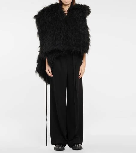 ANN DEMEULEMEESTER Norine faux fur minidress 6