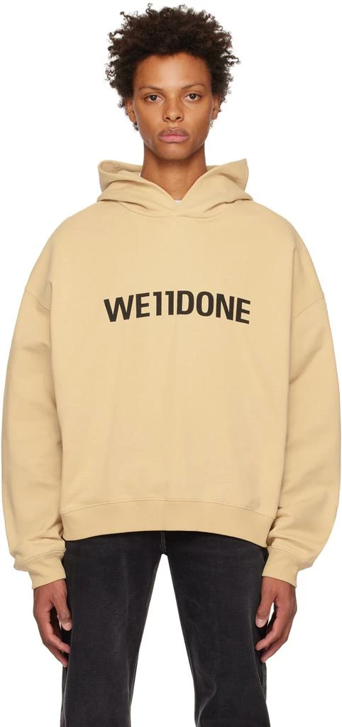 We11done Beige Basic Hoodie 1