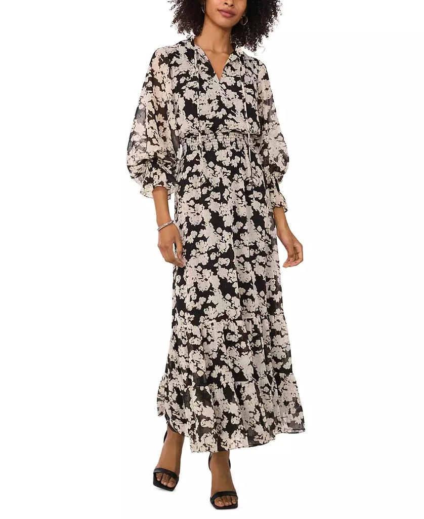 Vince Camuto Women's Floral-Print Smocked-Cuff Maxi Dress 1