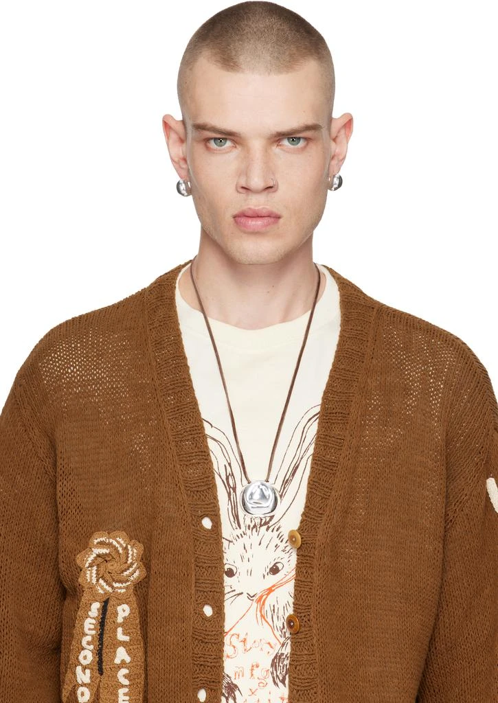 Eliou Gold & Brown Martelo Wrap Necklace 2