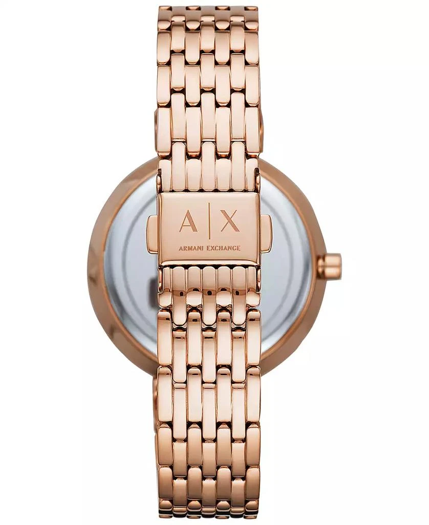 Armani Exchange Women's Rose Gold-Tone Stainless Steel Bracelet Watch 36mm 4