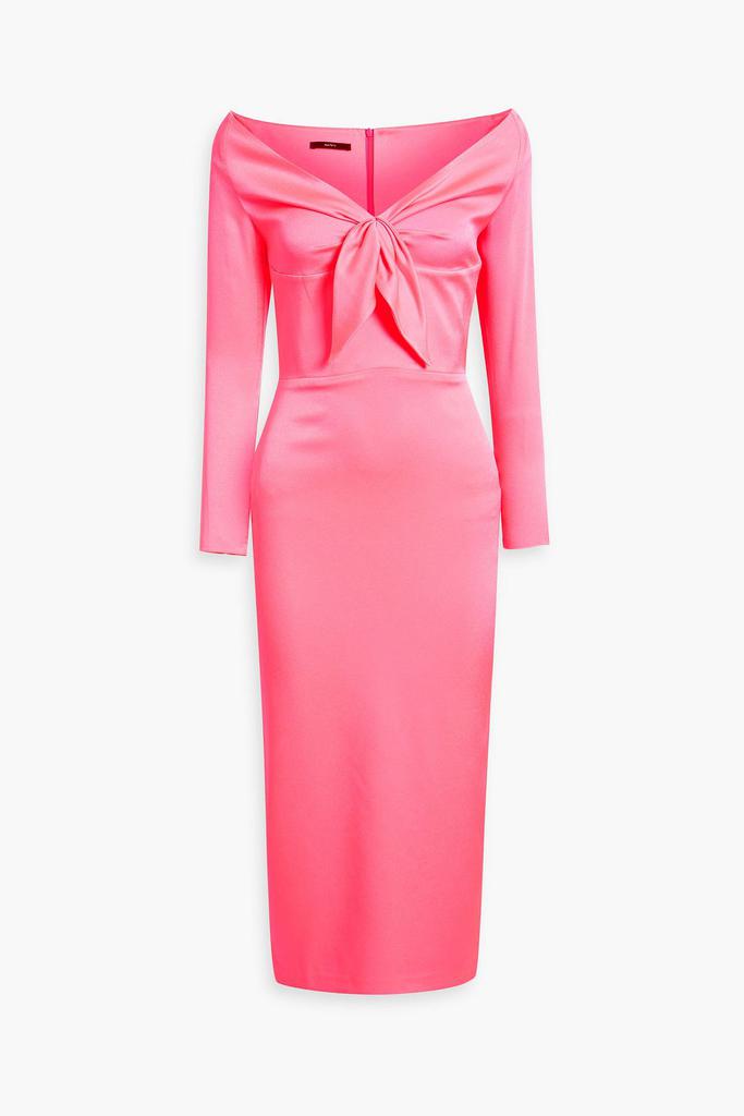 Alex Perry Peyton off-the-shoulder satin-crepe midi dress