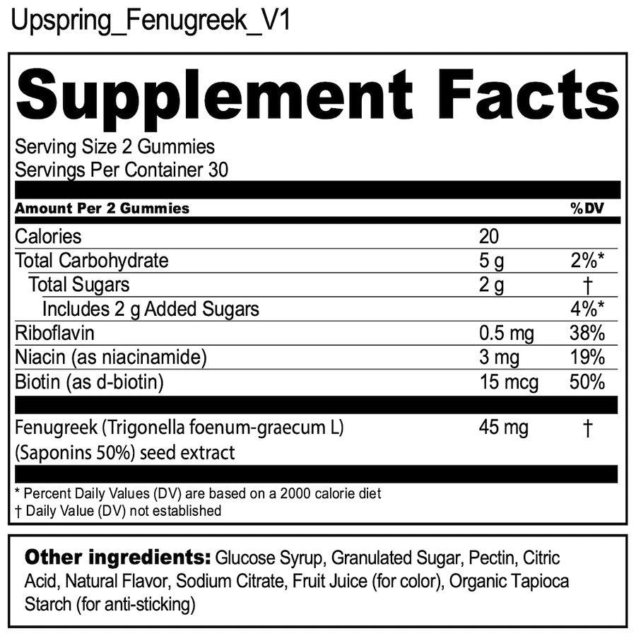 UpSpring Fenugreek Gummies Grape 4