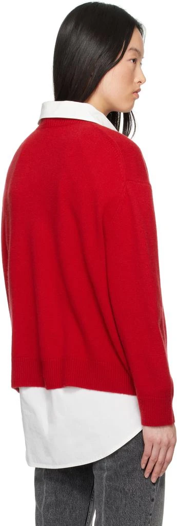 ANINE BING Red Lee Crew Sweater 3