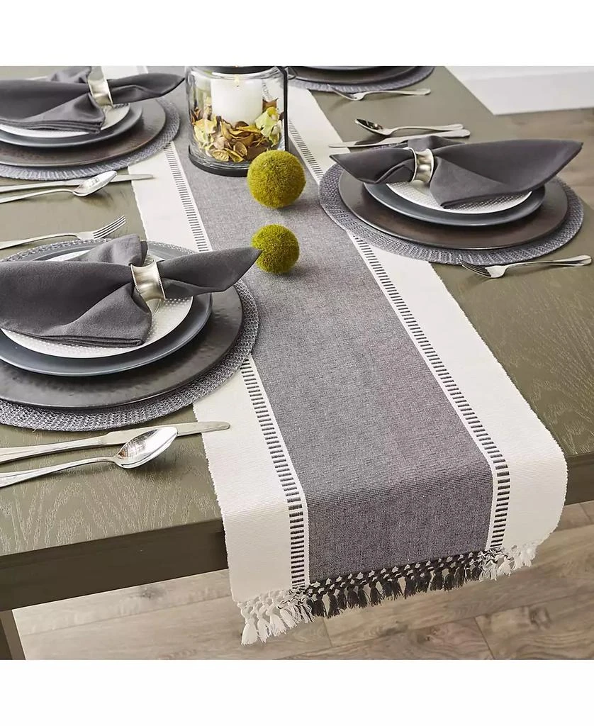 Design Imports Mineral Dobby Stripe Table Runner, 13" x 72" 4