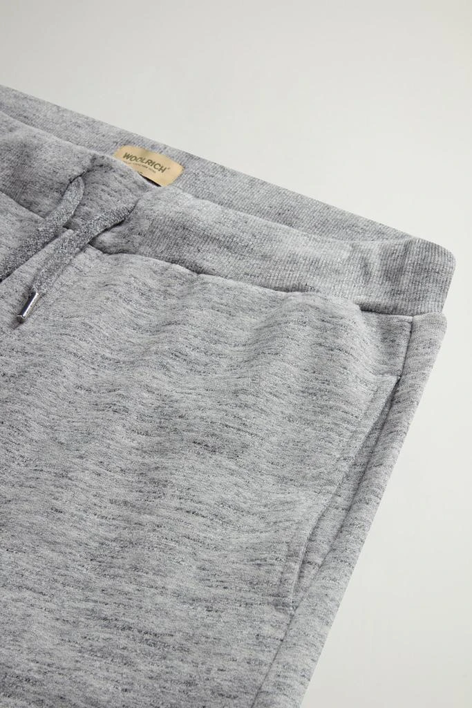 Woolrich Shorts in Pure Cotton Mouliné Fleece - Men - Blue 6