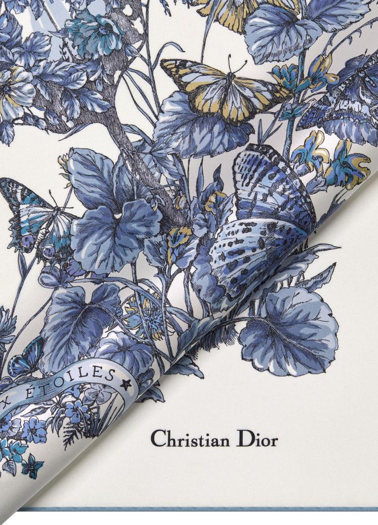 美品　Christian Dior scarf flower butterfly Dior Butterfly Around the World 90 Square Scarf | dior