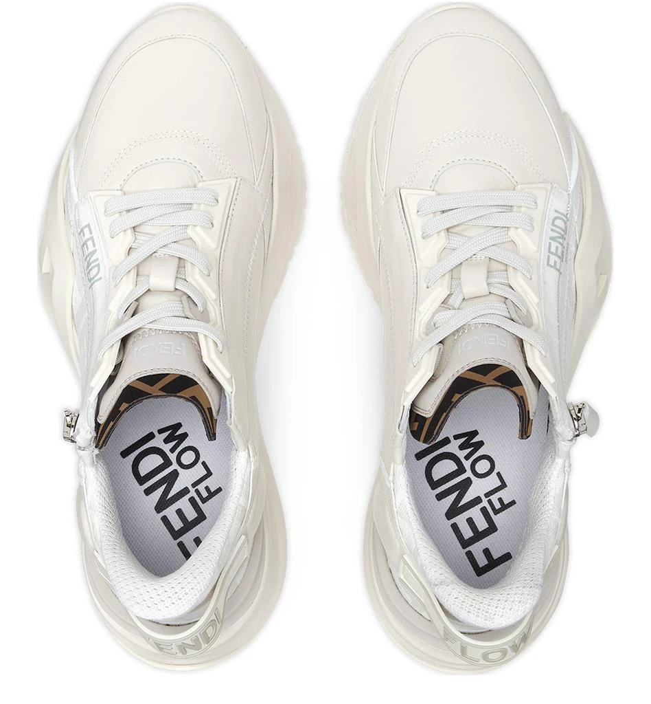 FENDI White leather low-tops 4