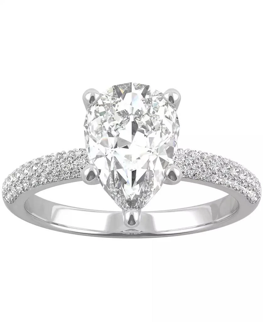 Charles 
Colvard Moissanite Pear Engagement Ring (2-3/8 ct. t.w. DEW) in 14k White Gold 1
