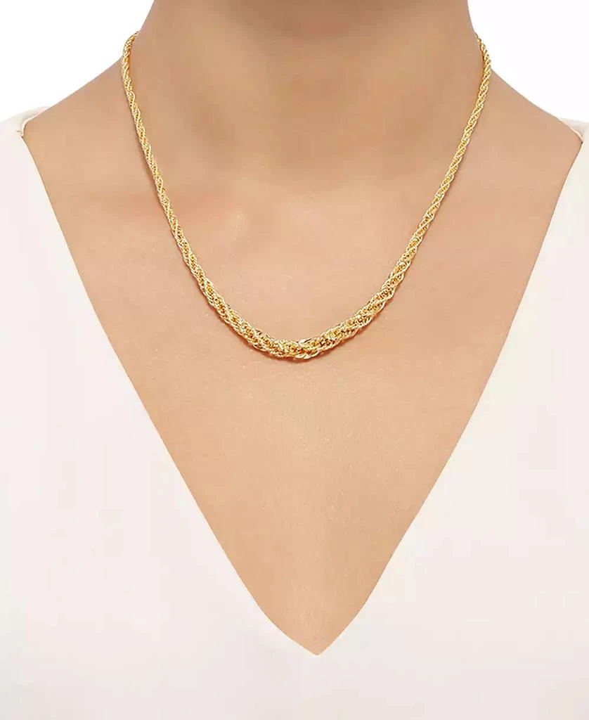 Macy
s Lightweight Graduated Rope Link 18" Chain Necklace (3mm - 6.25MM) in 14k Gold 2