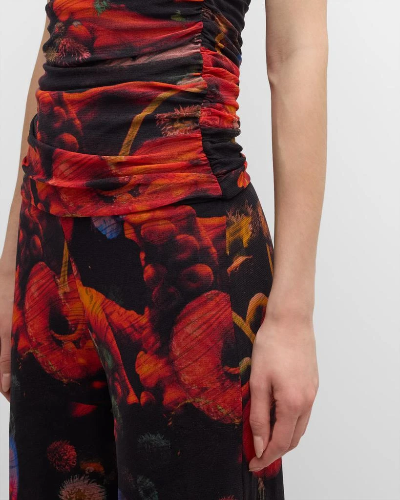 FUZZI Strapless Flare-Leg Tulle Jumpsuit 5