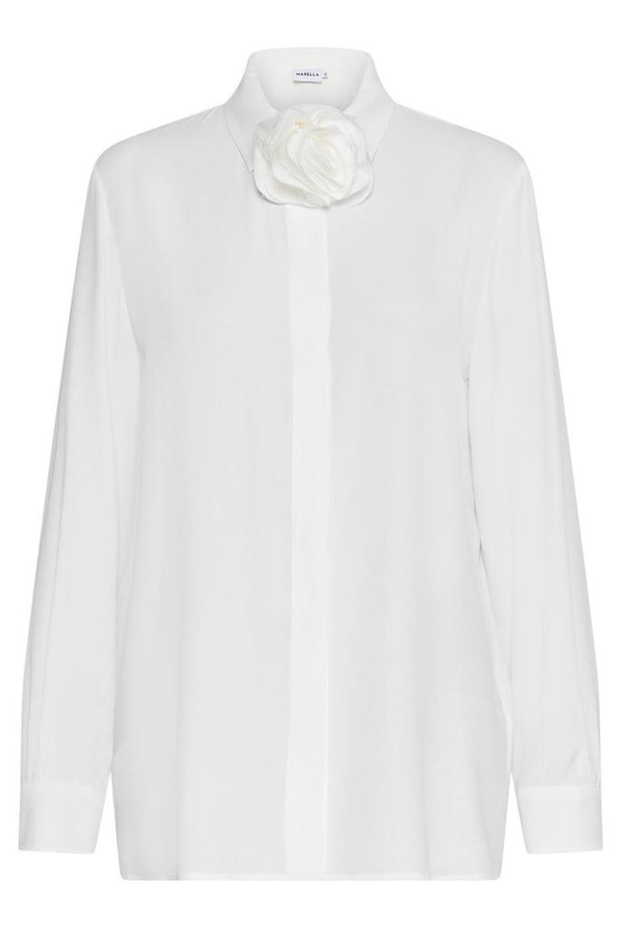 Marella CrÃªpe shirt with floral belt