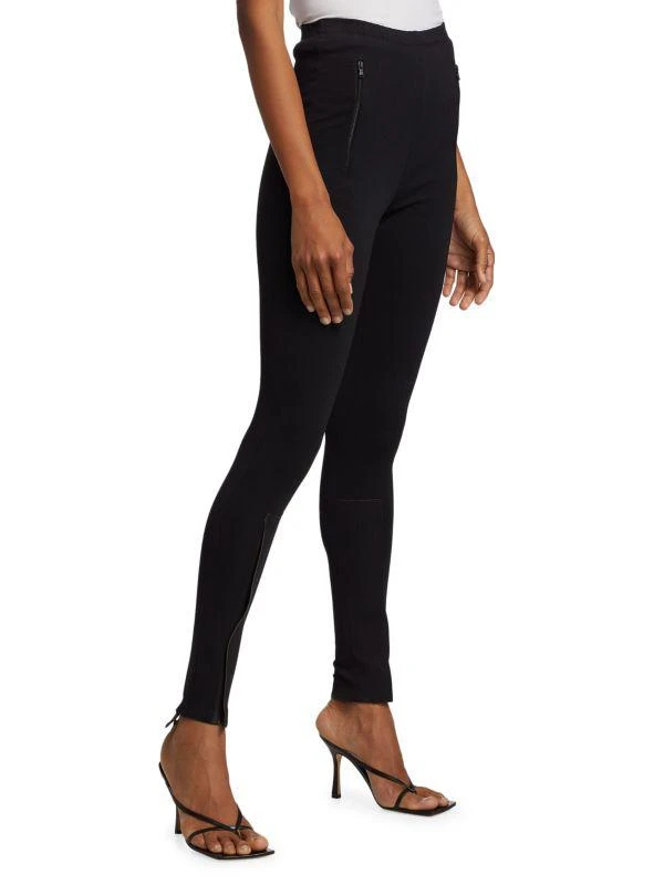 WARDROBE.NYC High-Rise Zip Leggings 3