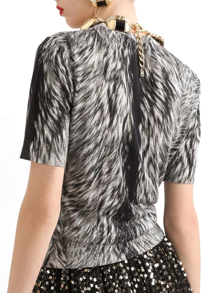 Dolce & Gabbana Fur print silk sweater 3
