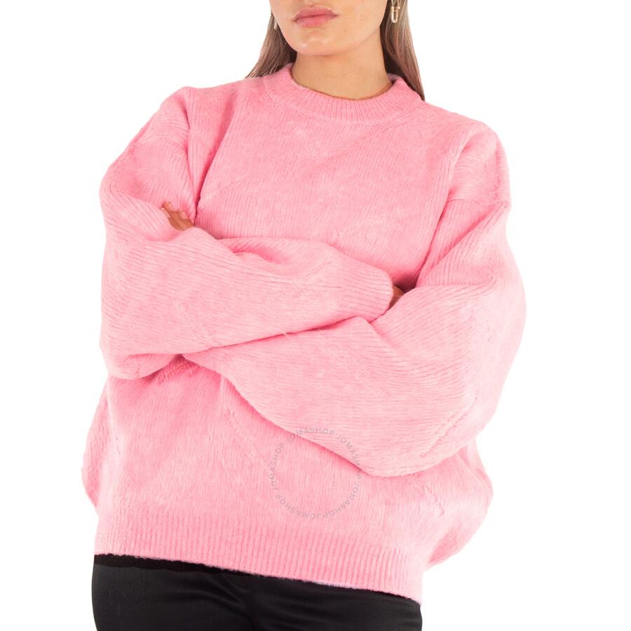 Alexander Wang Prism Pink Debossed Logo Crewneck Jumper