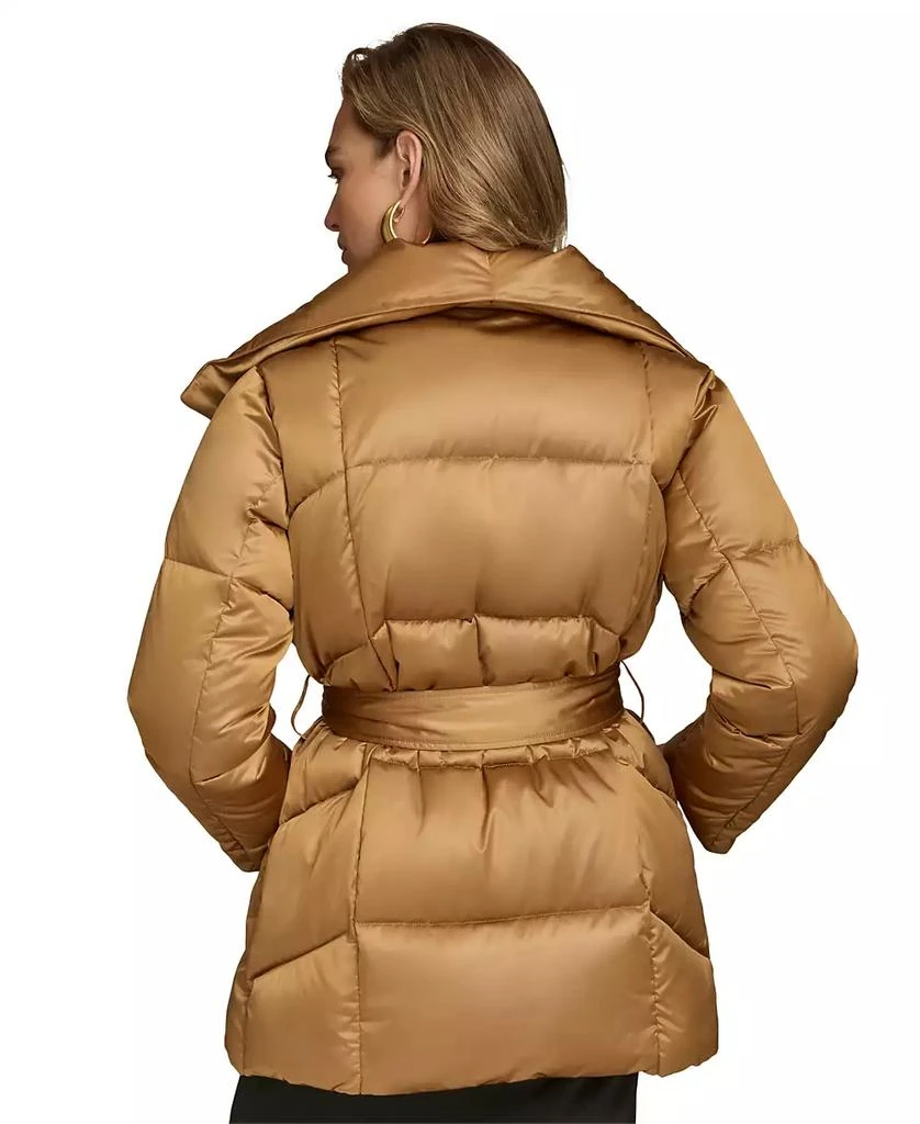 Donna Karan Women's Belted Wing-Collar Coat, Created for Macy's 2