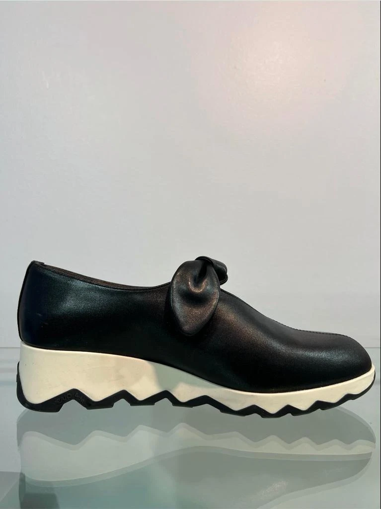 Wonders Women's Leather Wedge With Tie In Black