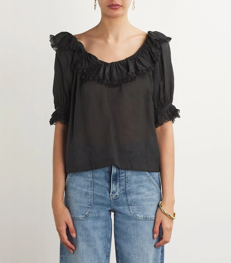 DÔEN Ruffled-Trim Samara Top 3