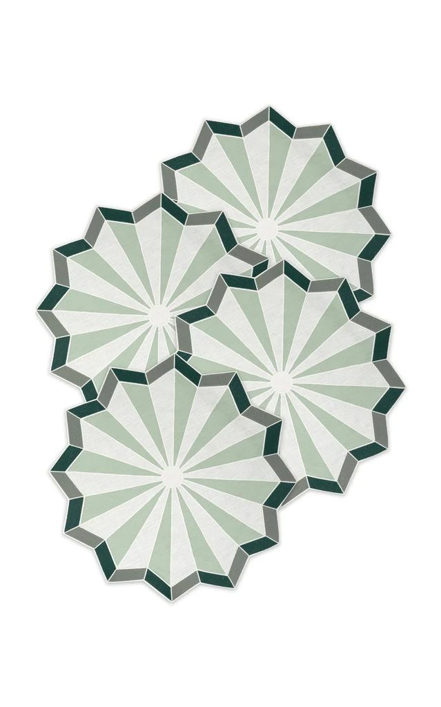 MoDA Moda Domus - Los Encajeros for Moda Domus; Set-of-4 Save Venice Placemats - Green - Moda Operandi 1
