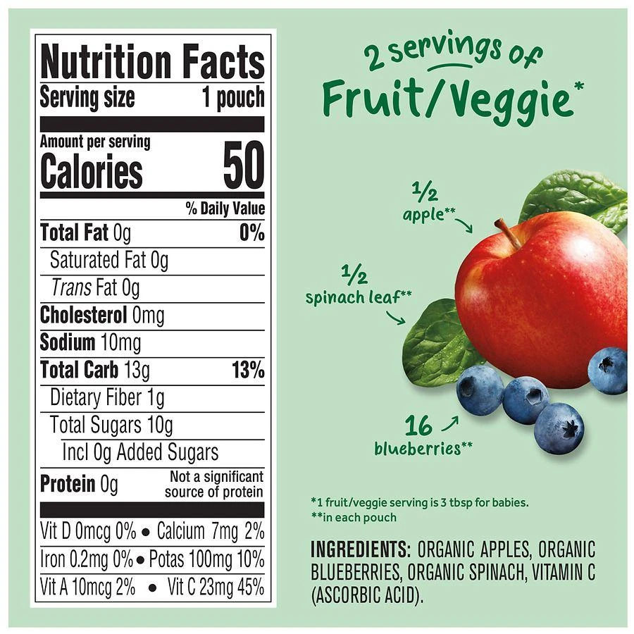 Gerber 2nd Foods Baby Food Apple Blueberry Spinach 7