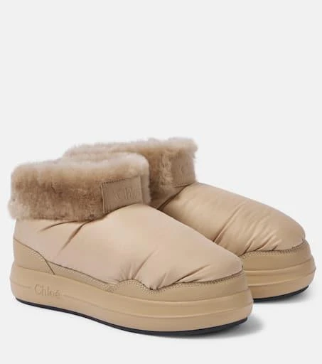 Chloé Polar shearling-lined ankle boots 1