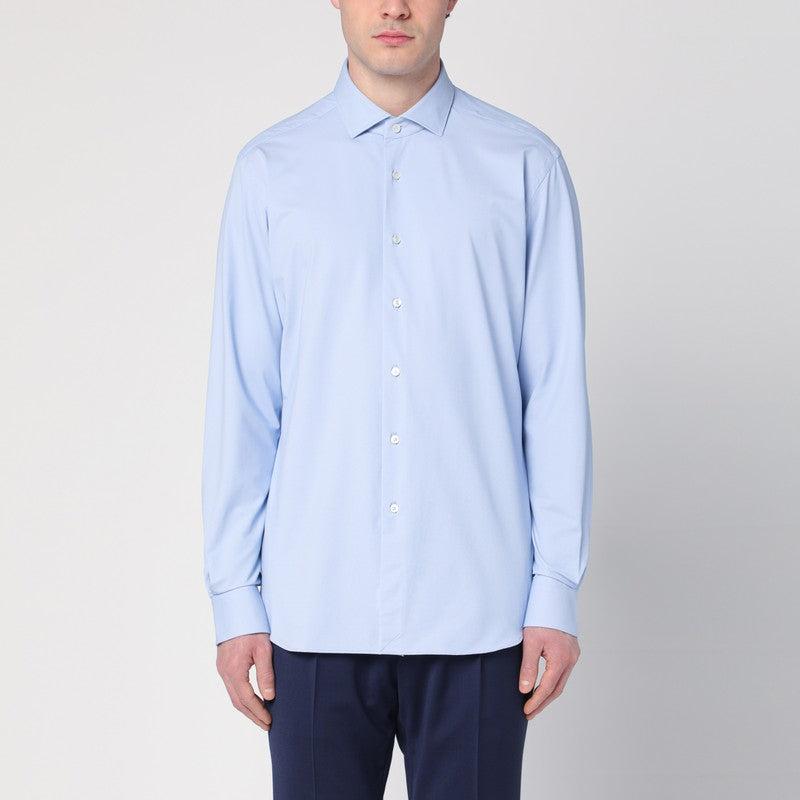 XACUS Men's blue Slim-Fit Twill Active Shirt