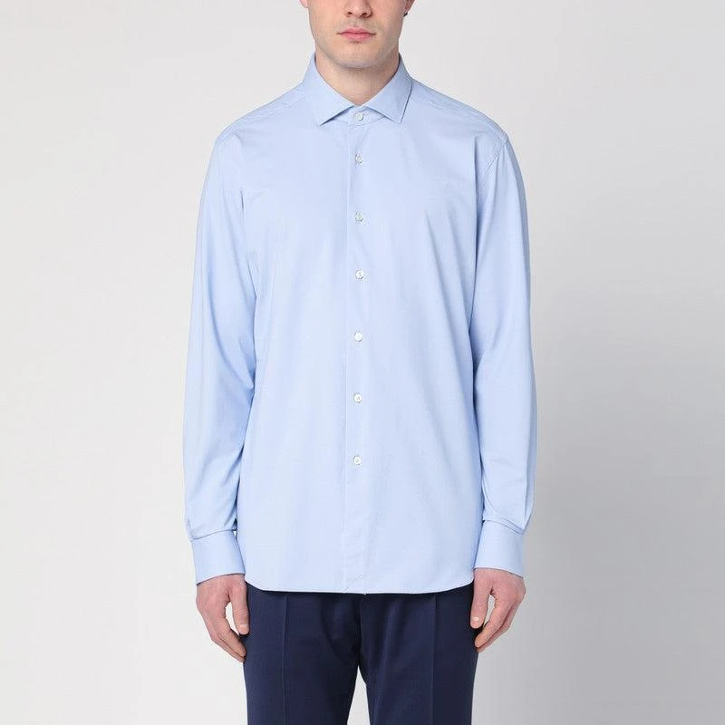 XACUS Men's blue Slim-Fit Twill Active Shirt 1