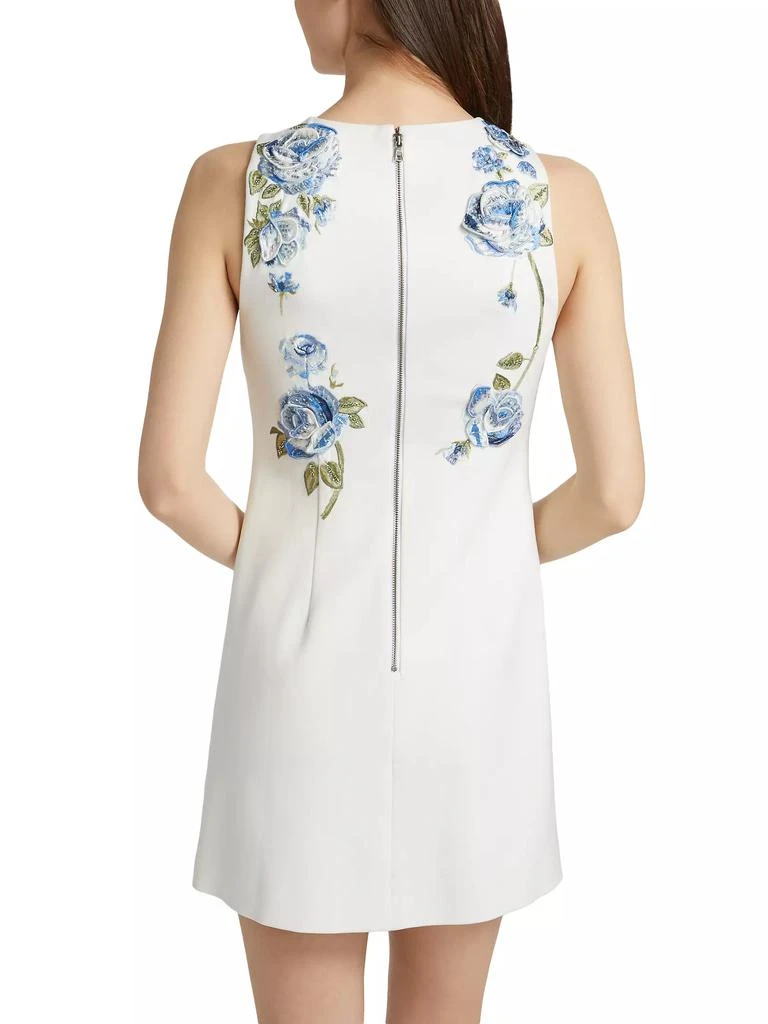 Alice + Olivia Clyde Embellished Floral Shift Minidress 5