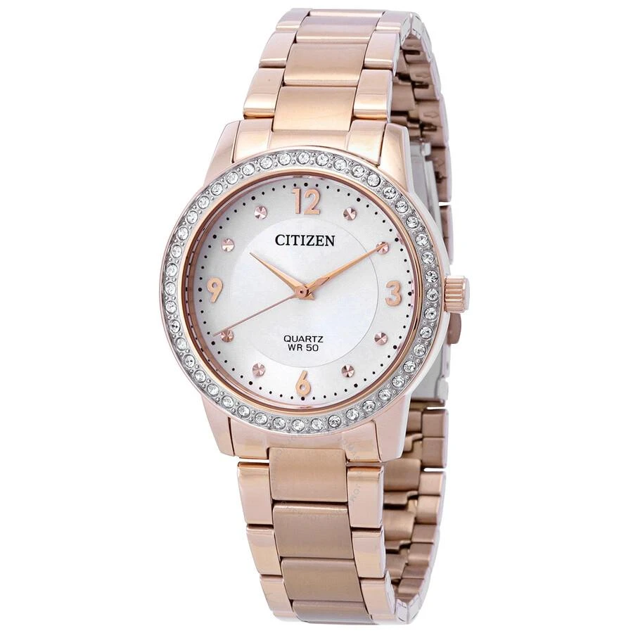 Citizen Quartz Crystal White Dial Ladies Watch EL3093-83A 1