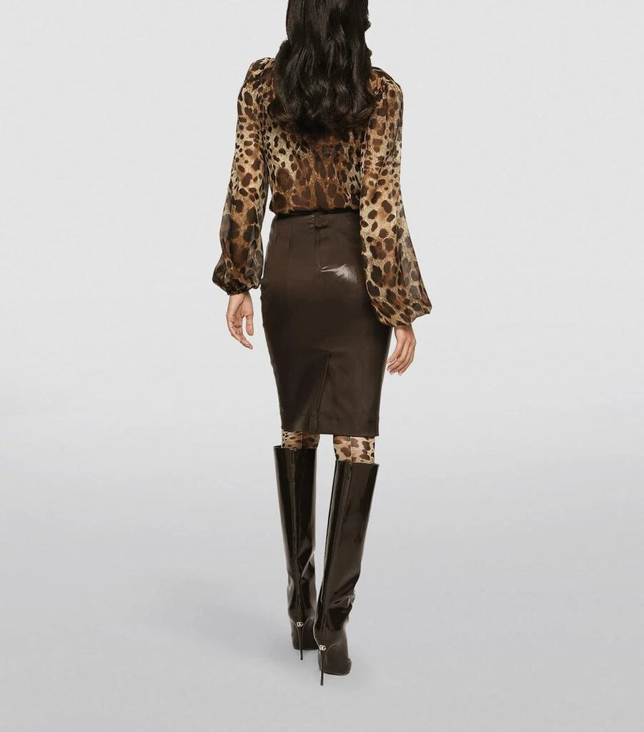 Dolce & Gabbana Silk Leopard Print Blouse 5