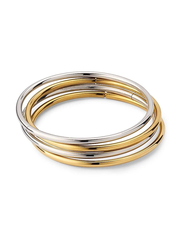 Shashi Lasso 4-Piece 14K-Gold-Plated 
Silver-Plated Bangle Set