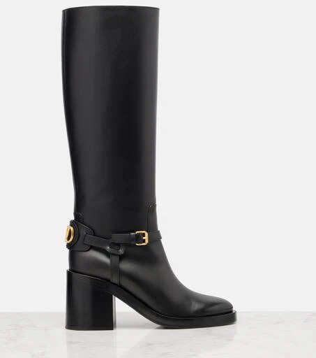 Valentino VLogo leather knee-high boots 4