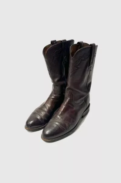 Urban Outfitters Vintage 1990’s Lucchese Embroidered Oxblood Cowboy Boots 1