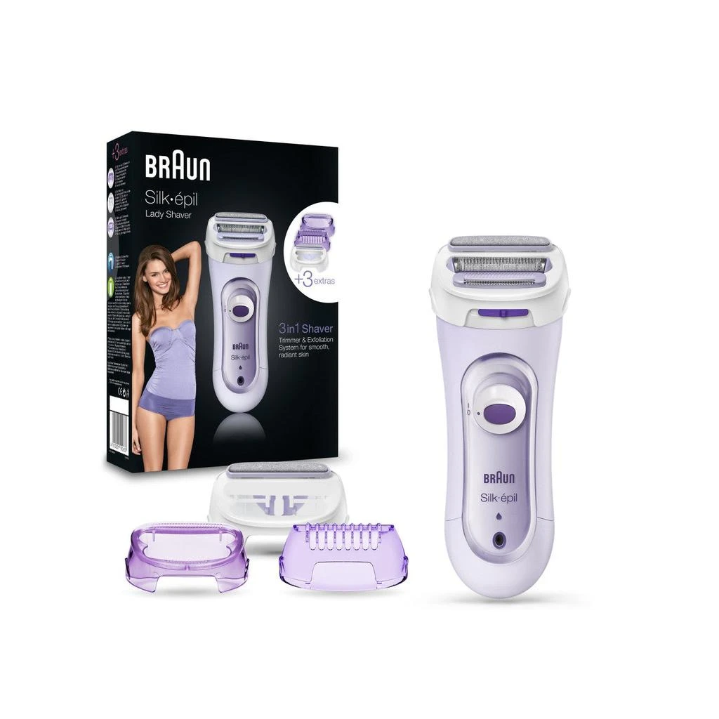 预计3周后发货 Braun Rasoir Électrique Silk-Épil Lady Shaver 5-360 - 3 En 1 2