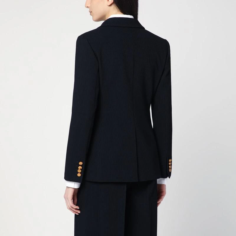 Max Mara Blue jacket in wool gabardine 3