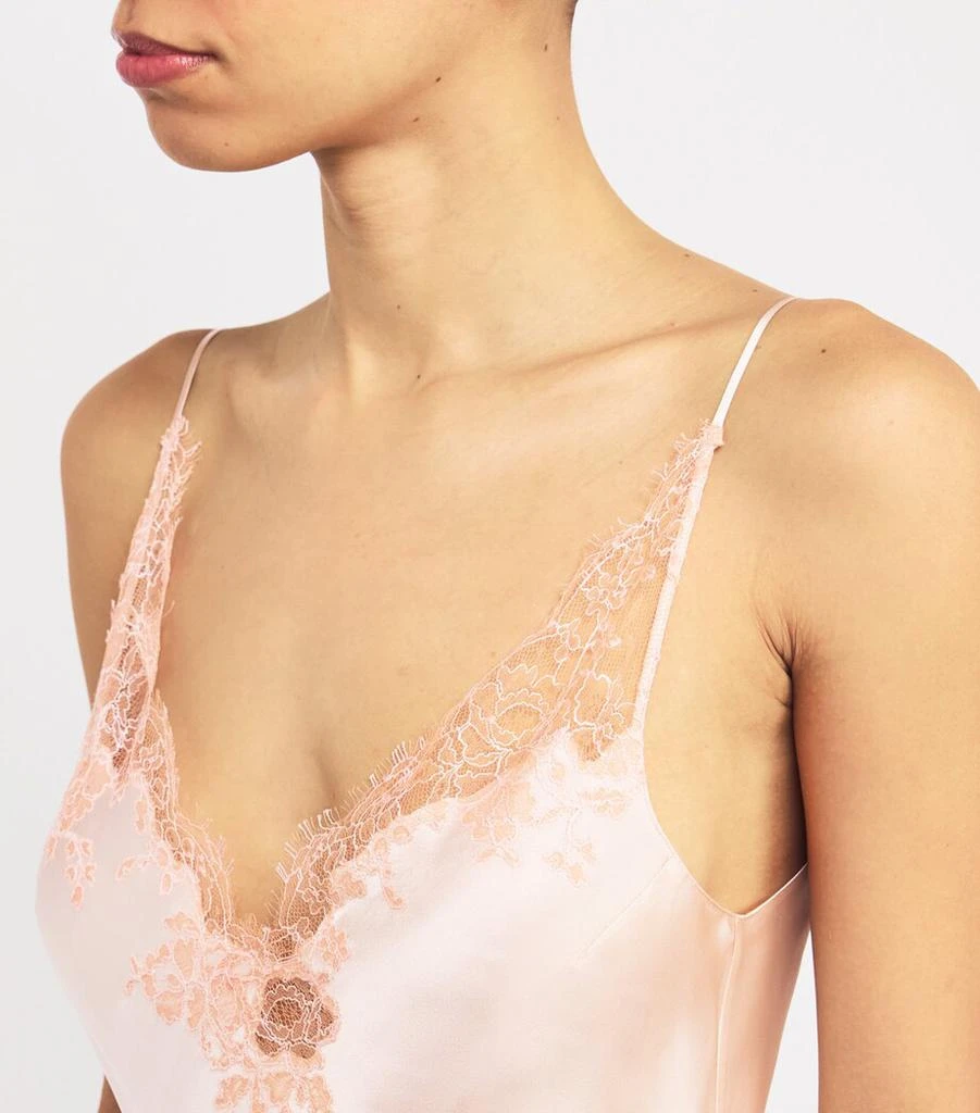 Carine Gilson Silk Lace-Trim Maxi Nightdress 4