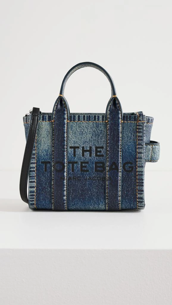 Marc Jacobs The Denim Printed Leather Crossbody Tote Bag