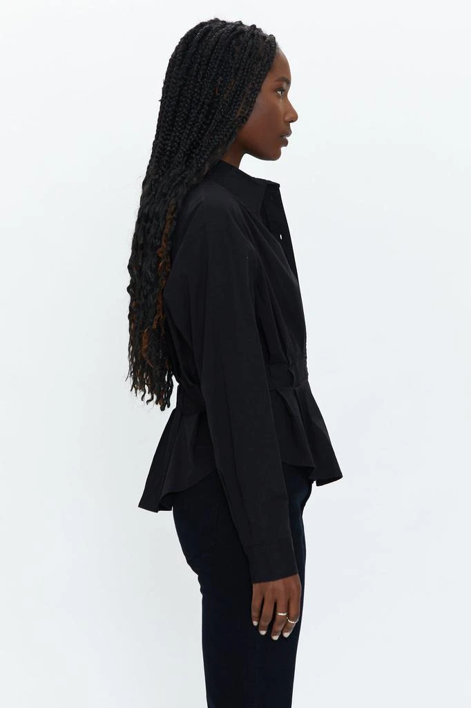 Pistola Denim Julie Pleated Button Down Shirt - Noir 3